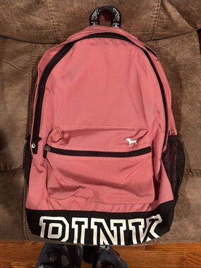 PINK Victoria's Secret Dusty Rose Backpack with Black Base